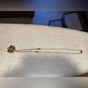 Floral stone necklace